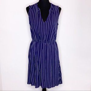 Old Navy navy white striped sleeveless dress size Medium